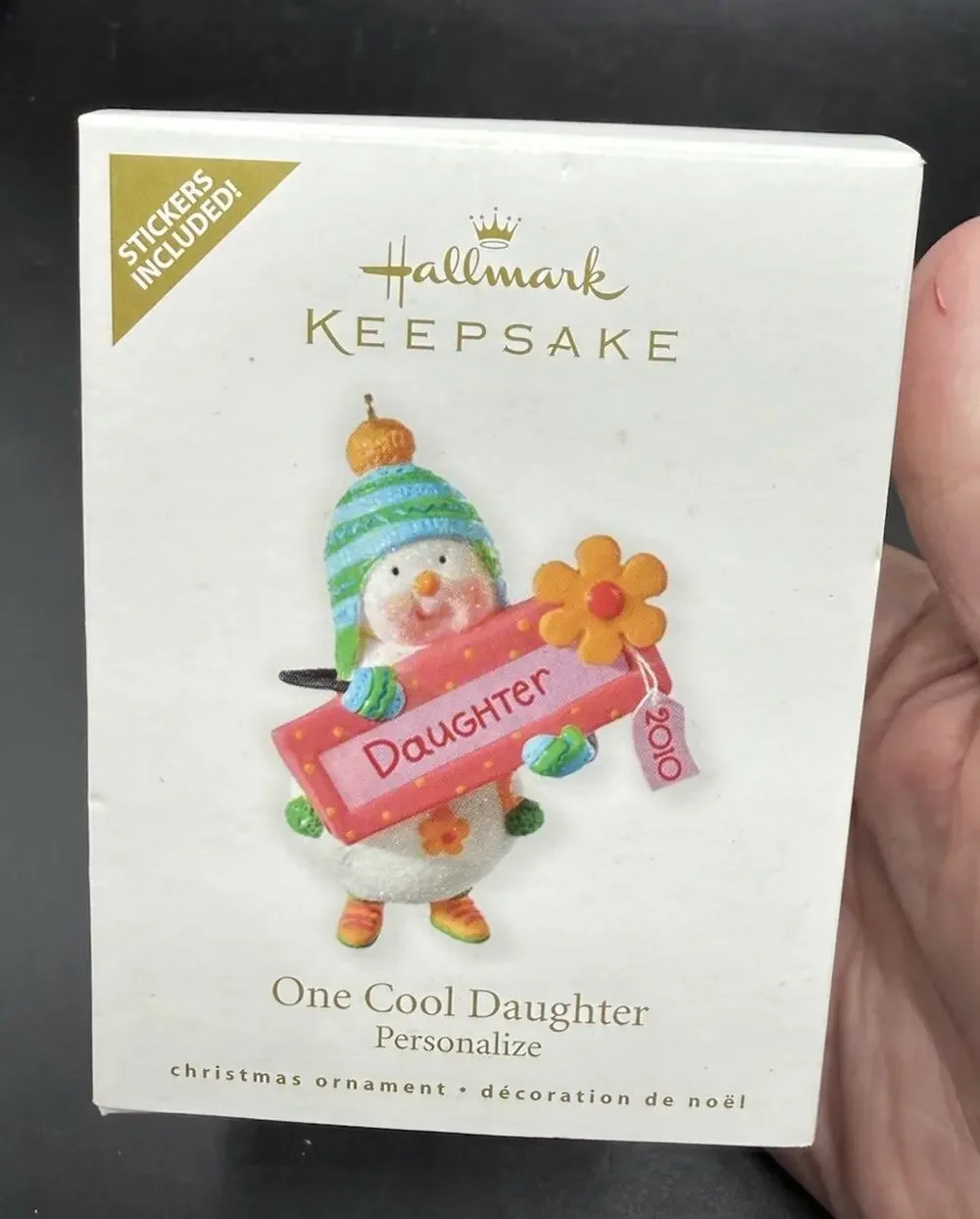Hallmark Keepsake Ornament One Cool Daughter & Stickers For Personalizing -7D